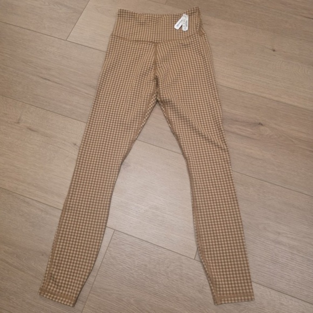 Madewell MWL Flex High-Rise Leggings Size XS‎ Saddle Brown Checkered Plaid NWT